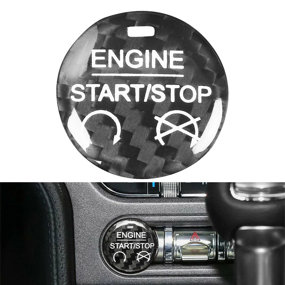 Car Engine Start Stop Button Cover Trim for Ford Mustang (2015-2022)
