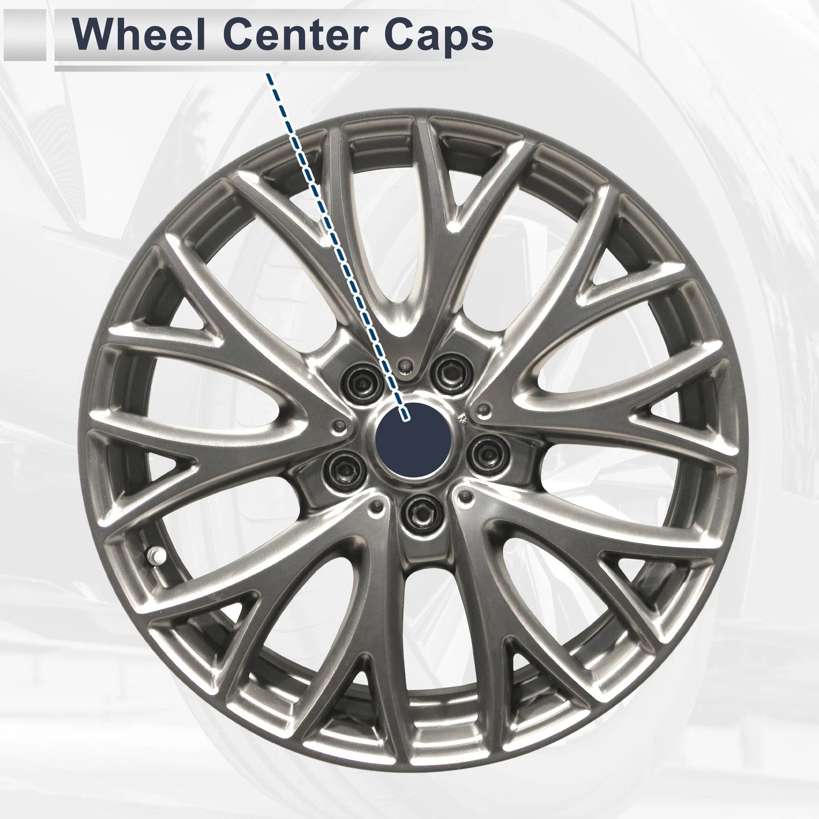 Wheel Center Caps for Chevrolet Tahoe (2007–2013) 1Pc Silver Tone Plastic