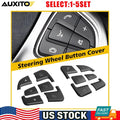 Set of 2 ABS Black Steering Wheel Button Trim Covers for Mercedes Benz A B C GLA (2012–2020)