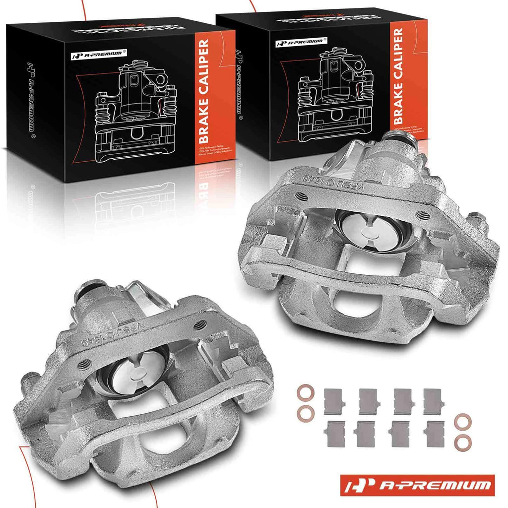 Pair Rear Brake Calipers with Bracket for Ford Explorer Flex Taurus (2009–2019)
