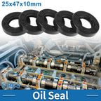 Set of 5 Oil Seal Rotary Shaft Seal 25x47x10mm Nitrile Rubber