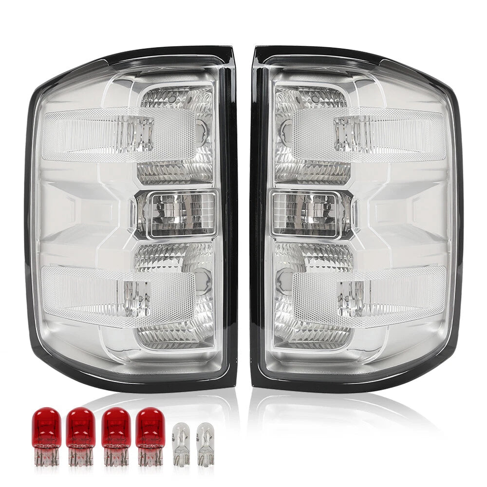 Clear Rear Tail Lights for Chevy Silverado (2014–2019)