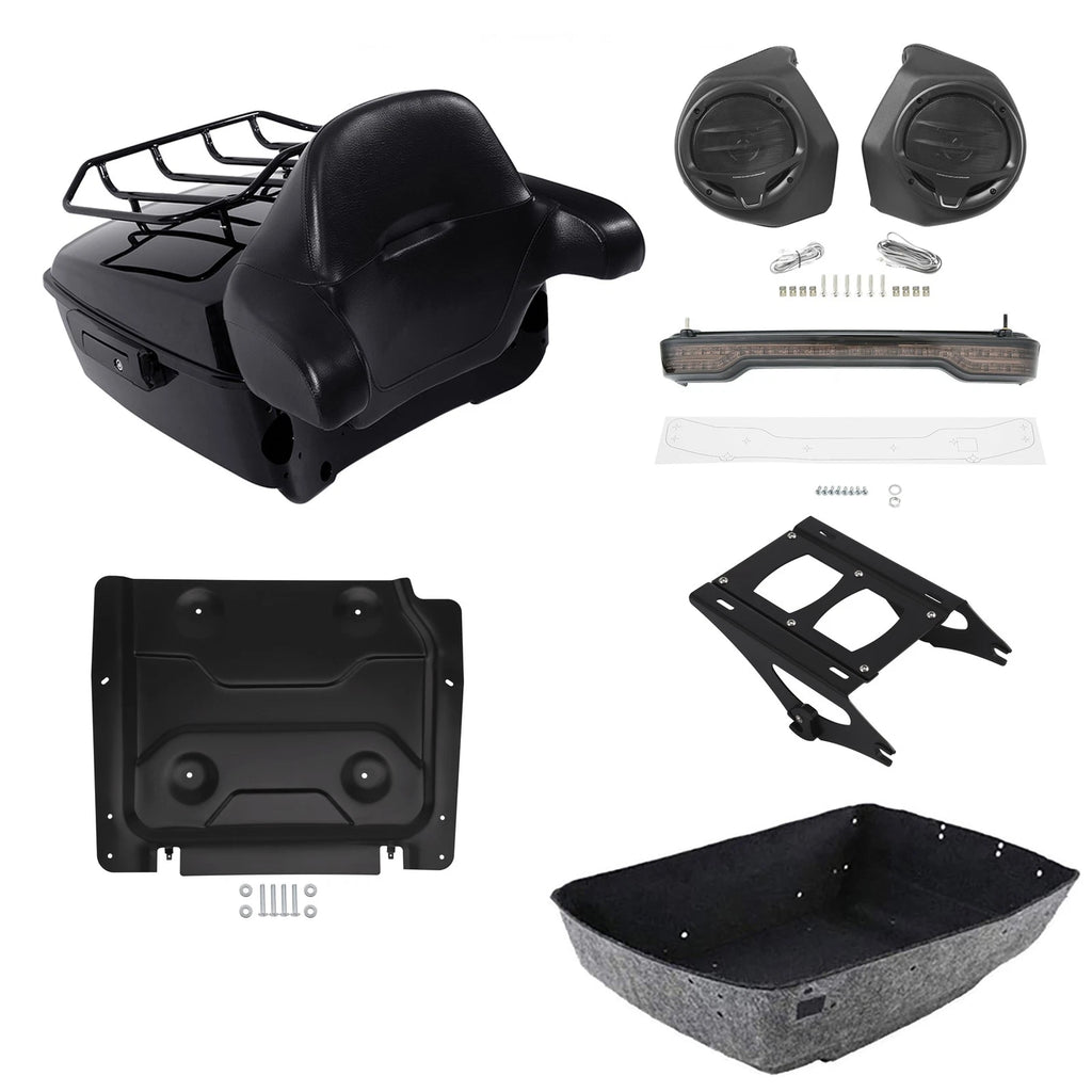 Trunk Pad Mount Rack Lamp Speakers Plate for Harley Touring (2014–2026)