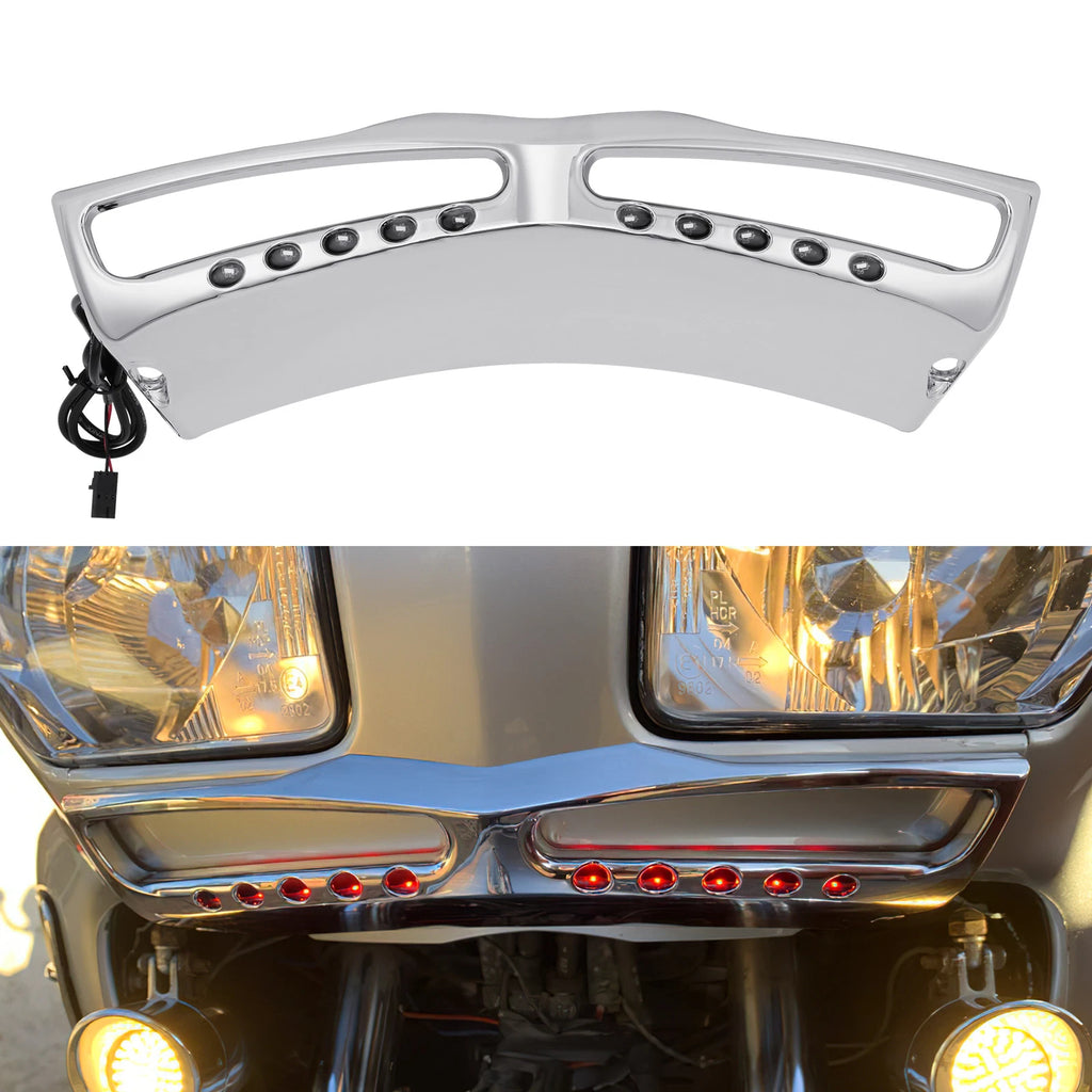 Chrome ABS Plastic Fairing Headlight Lower Grill for Honda Goldwing GL1800 (2001–2017)