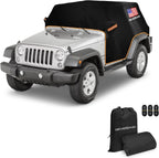 Half Car Cover for Jeep Wrangler JK JL JKU JLU (2007–2024) Waterproof