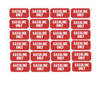 Gasoline Only Fuel Caution Warning Decal for Universal Use (1"x 2")
