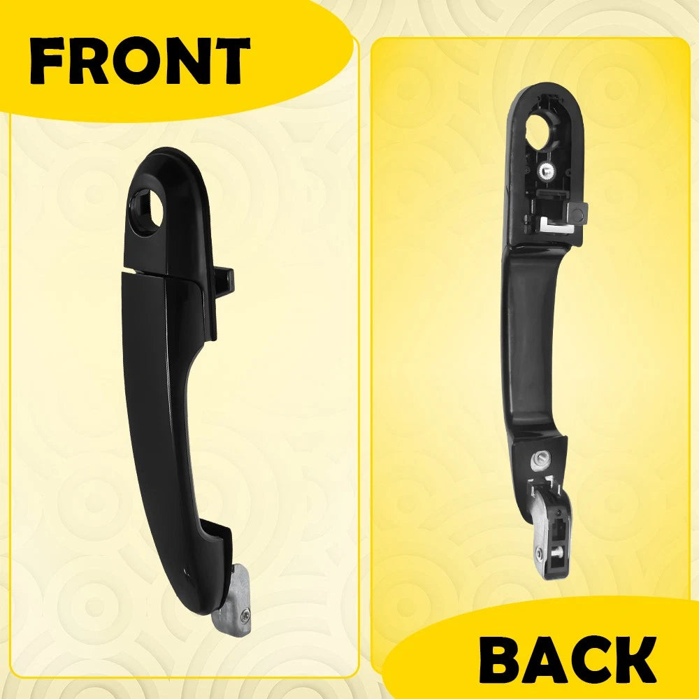 Front Right Black Exterior Door Handle for Hyundai Tucson (2005-2009)