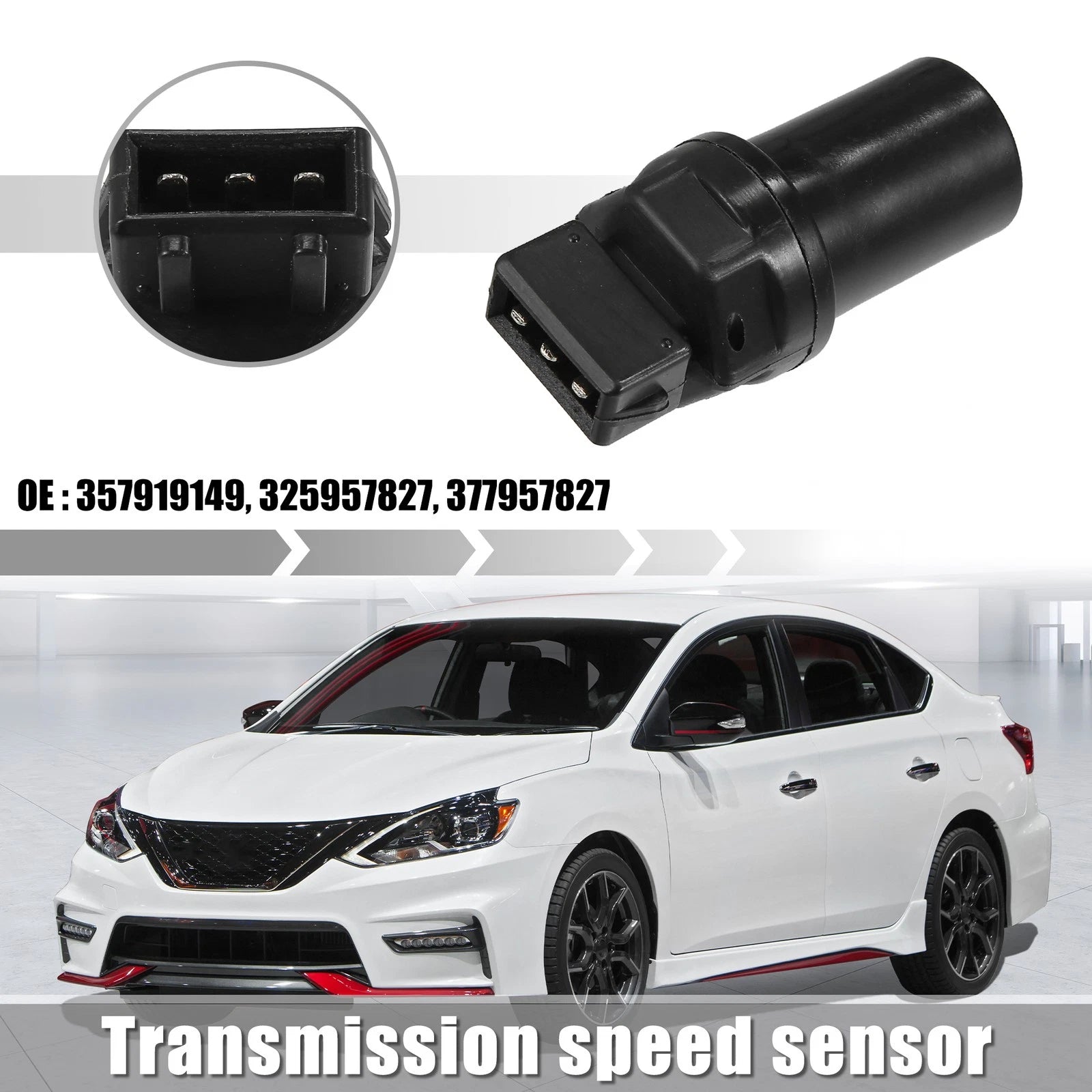 Transmission Speed Sensor for Volkswagen Cabrio (1995–2002) 357919149 3 Pins