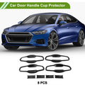 Set of 8 Car Door Handle Cup Protectors for Honda CR-V (2017–2022) Carbon Fiber Black