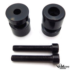 Black Swingarm Spools 8mm Thread for Honda CBR954RR (2002–2003)