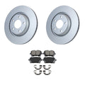 Set of 2 Hella Rear Rotors & Akebono EURO Ceramic Pads for Audi S4 (2004)
