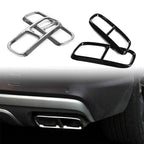 Rear Exhaust Muffler Tail Pipe Cover Trim for Audi Q7 (2016–2019) Silver