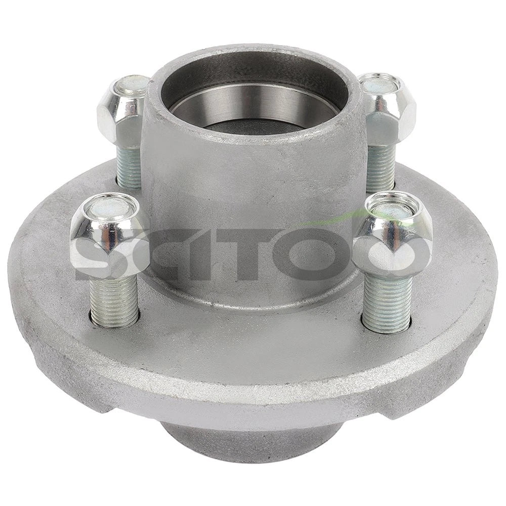 Set of 4 Galvanized Hubs & 1" X 1" Bearings for Boat Trailer (2000lb)
