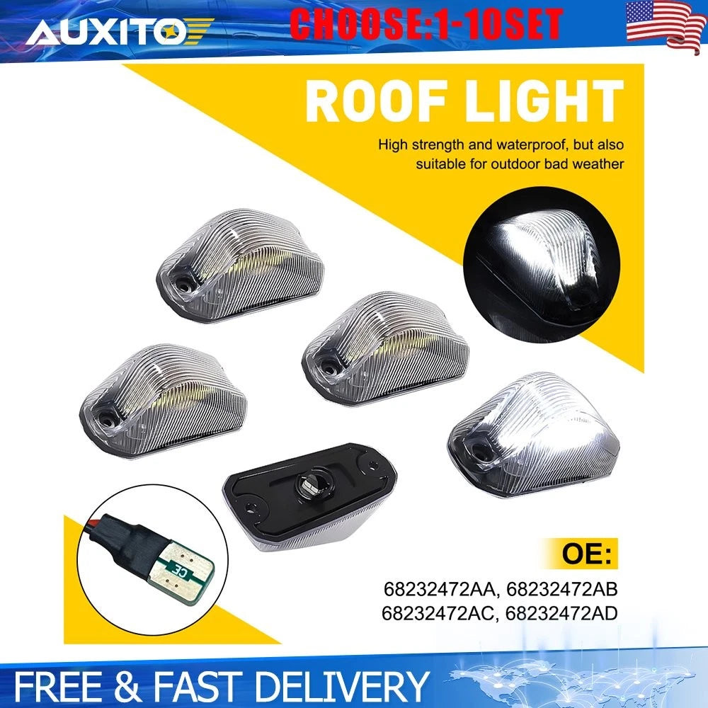 Set of 4 Cab Roof Running Lights for Ram ProMaster 1500 2500 3500 (2014–2023)