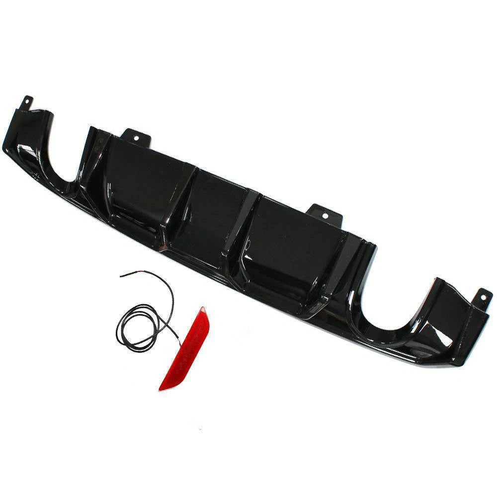 Rear Bumper Diffuser with LED 3rd Brake Light for Honda Civic 4Dr Sedan