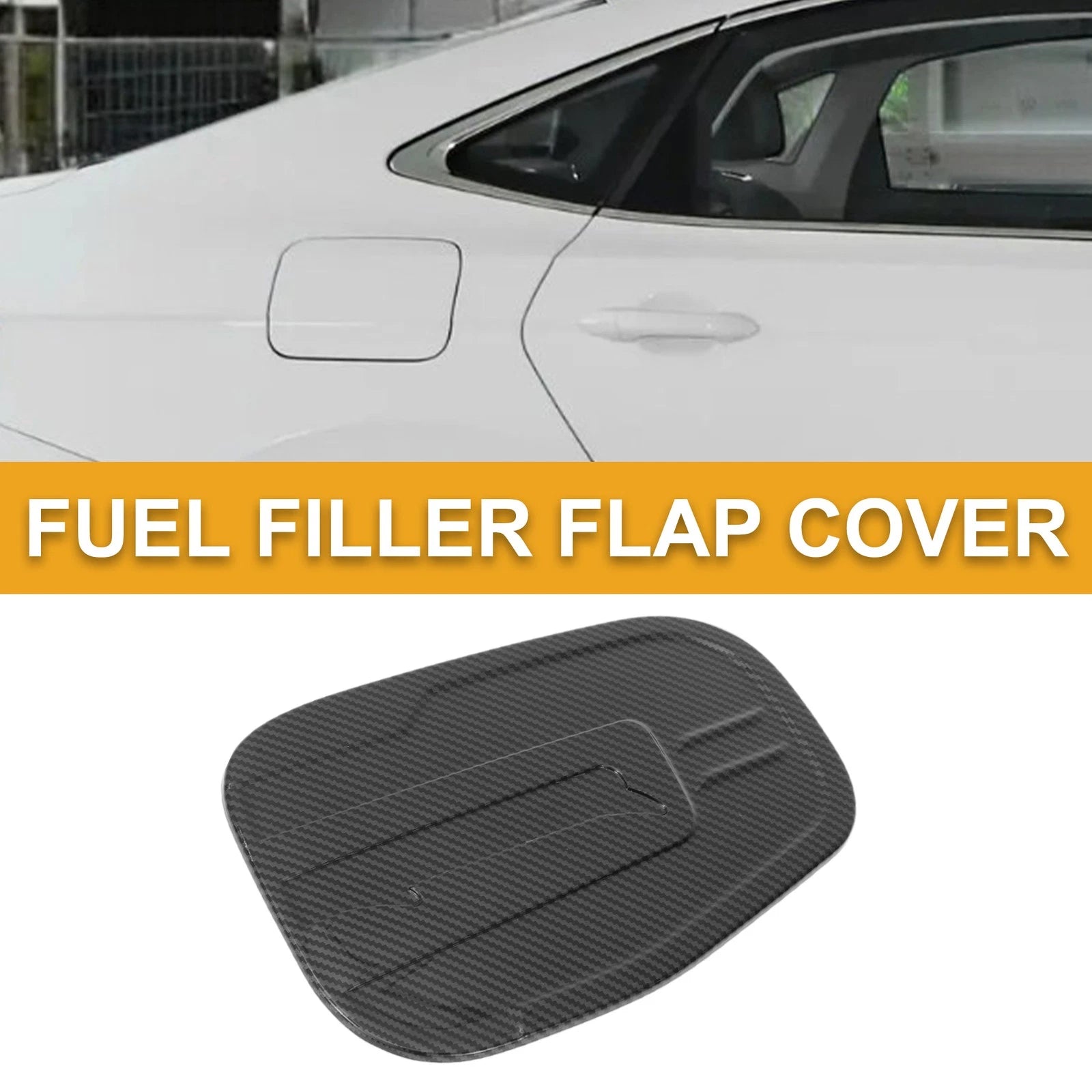 Fuel Tank Door Cap for Ford Ranger (2023–2025) Carbon Fiber Black