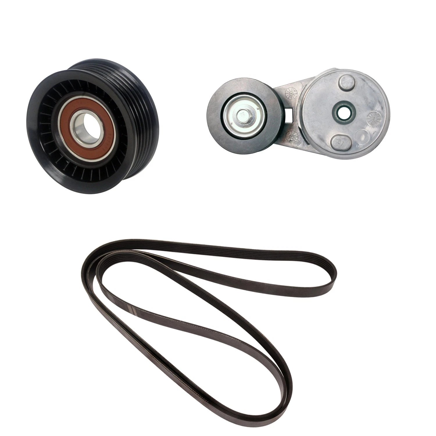 Drive Belt Idler Pulley Tensioner Kit for Sierra Silverado 6.6L V8 (2007–2014)