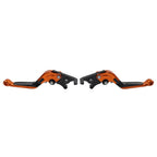 Orange Extendable Brake Clutch Levers for BMW F650GS (2002–2007)