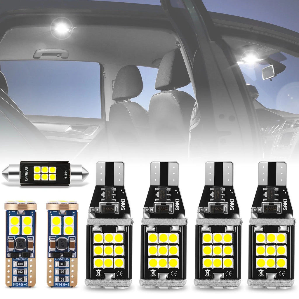 Set of 7 LED Bulbs for Ford F-150 (2004–2008) Interior Dome License Plate Cargo Map