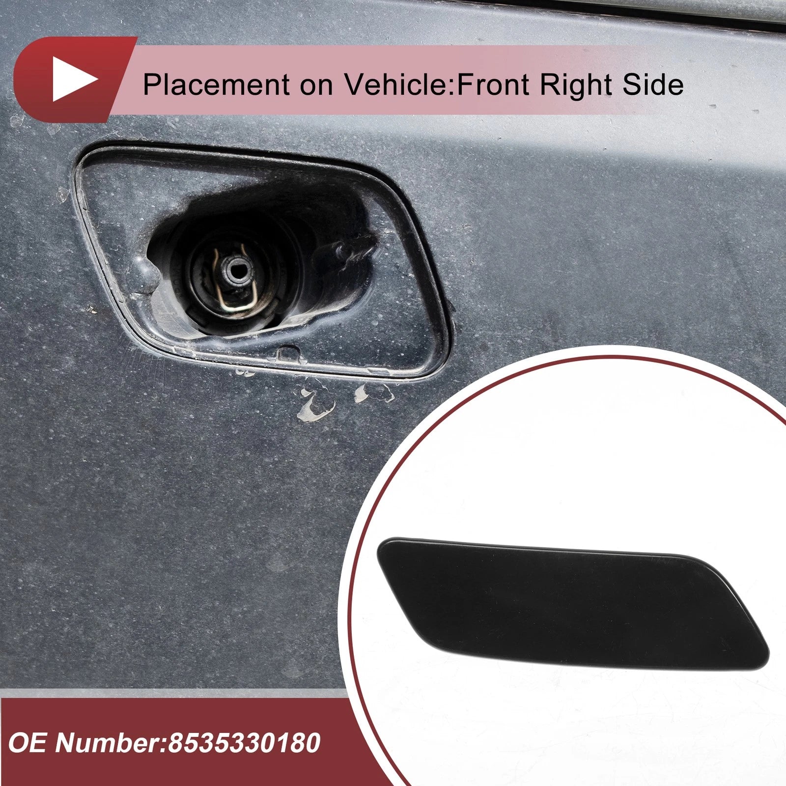 Washer Nozzle Cover Cap for Lexus GS200t (2016–2019) Unpainted