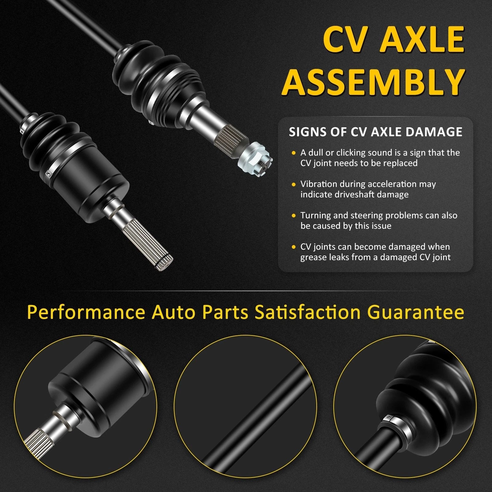 Front Left Drive CV Joint Axle Shaft for Can-Am Defender HD10 HD8 (2016–2019)