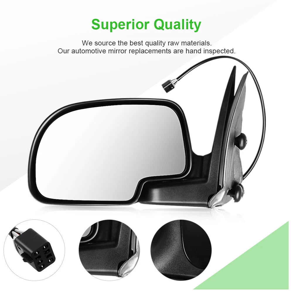 Driver Power Heated Manual Folding Side Mirror for Chevy GMC (2000–2002)