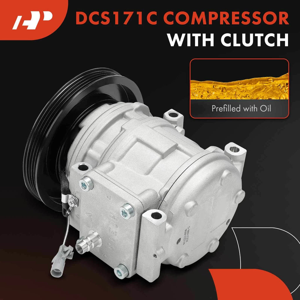 A/C Compressor with Clutch for Toyota Corolla and Geo Prizm (1989–1997)