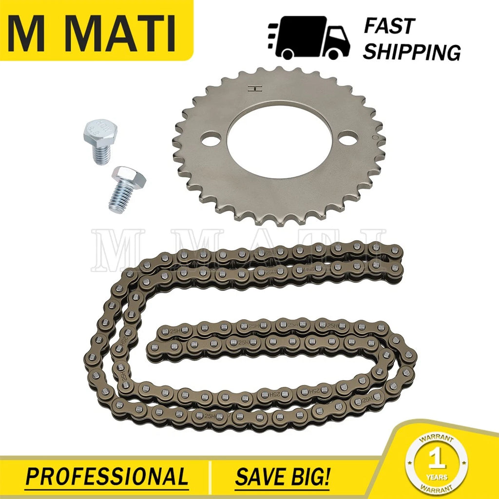 Cam Chain Sprocket + Timing Cam Chain for Honda XL100 XL125 CT125 CB125S TL125S (1970–2023)