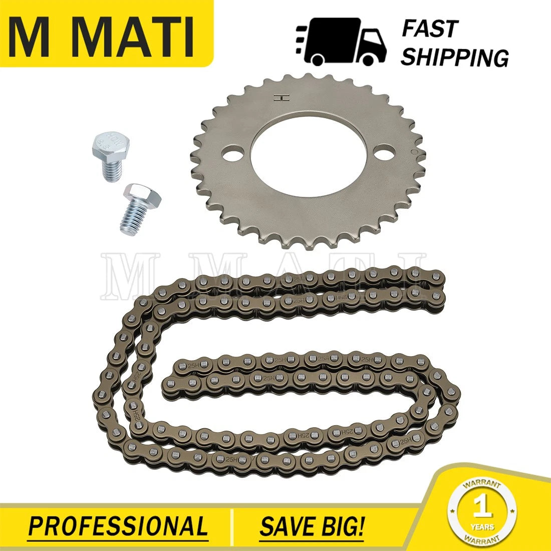 Cam Chain Sprocket + Timing Cam Chain for Honda XL100 XL125 CT125 CB125S TL125S (1970–2023)