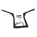 16" Black Pre-Wired 25mm Ape Hanger Handlebar for Harley Road King (2014–2015)