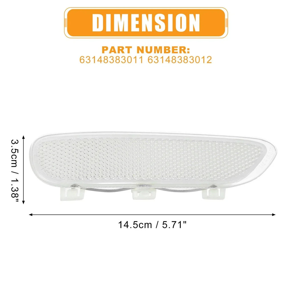 2x Pair Front Bumper Reflector Side Marker for BMW 325Ci 330Ci 323Ci 328Ci