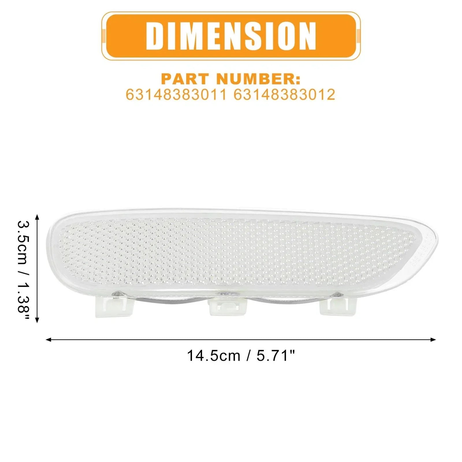 2x Pair Front Bumper Reflector Side Marker for BMW 325Ci 330Ci 323Ci 328Ci