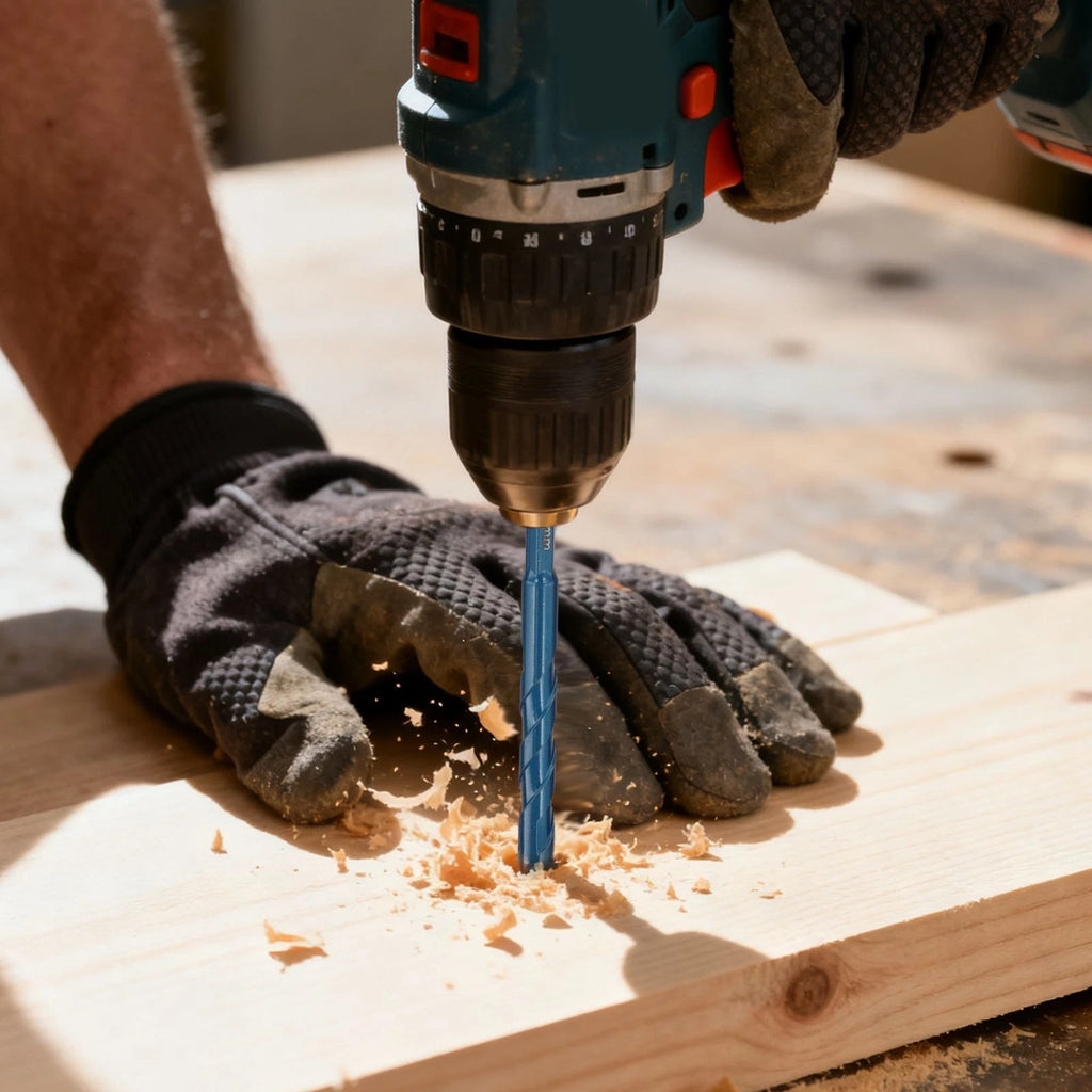Set of 4 Carbide Drill Bits for Wood, Metal, Tiles