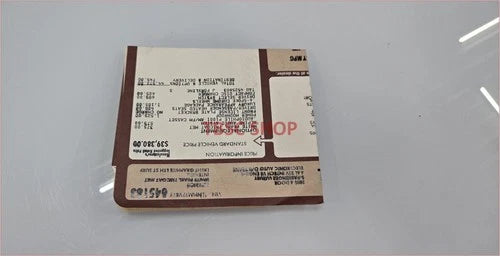 Dealer Sticker for Lincoln Continental (2002)