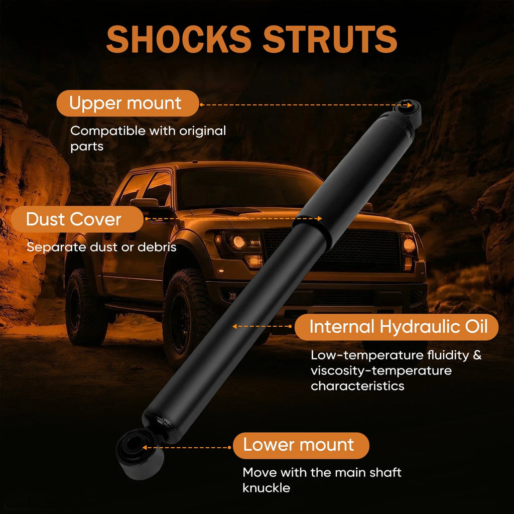Rear Pair Suspension Struts for GMC Sierra 1500, Chevy Silverado 1500 (2007–2019)