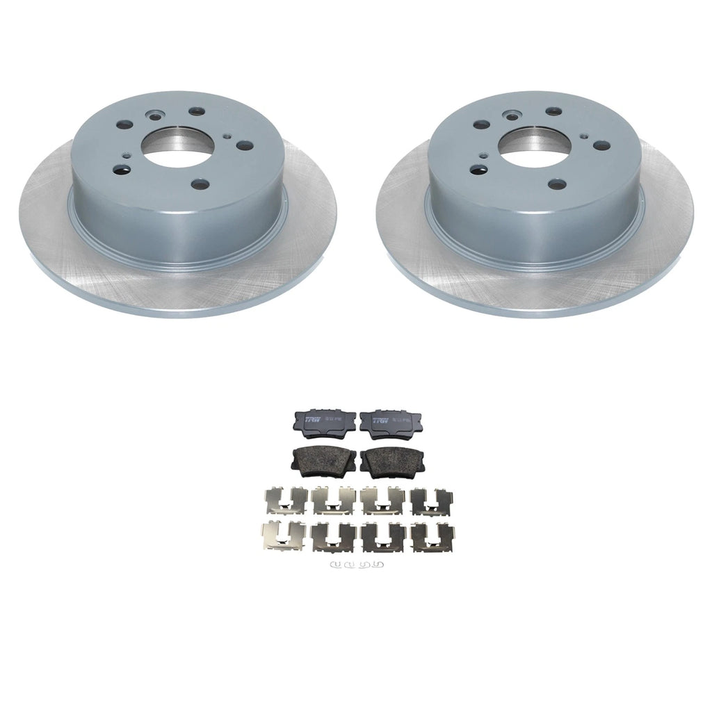 DuraGo Rear Rotors & TRW Pro Ceramic Disc Brake Pads Kit for Toyota Camry (FWD)