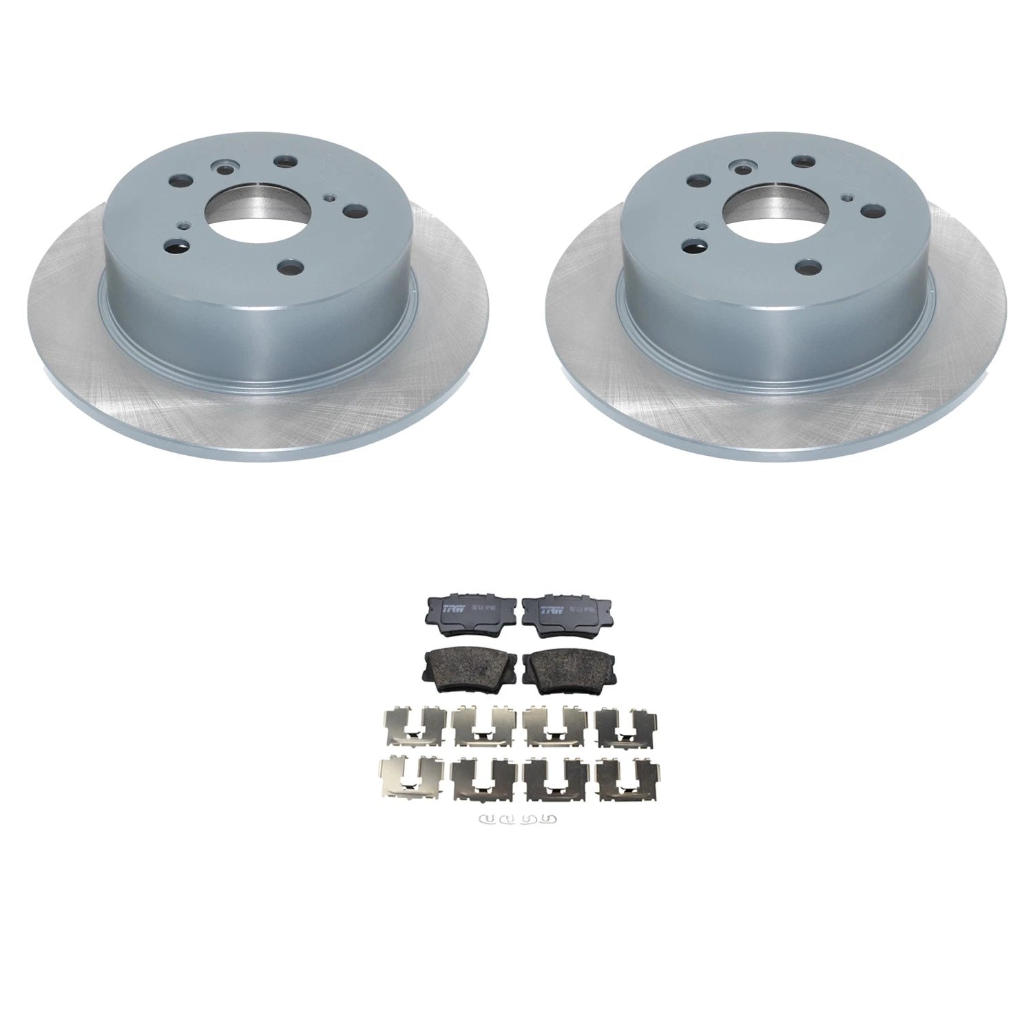 DuraGo Rear Rotors & TRW Pro Ceramic Disc Brake Pads Kit for Toyota Camry (FWD)
