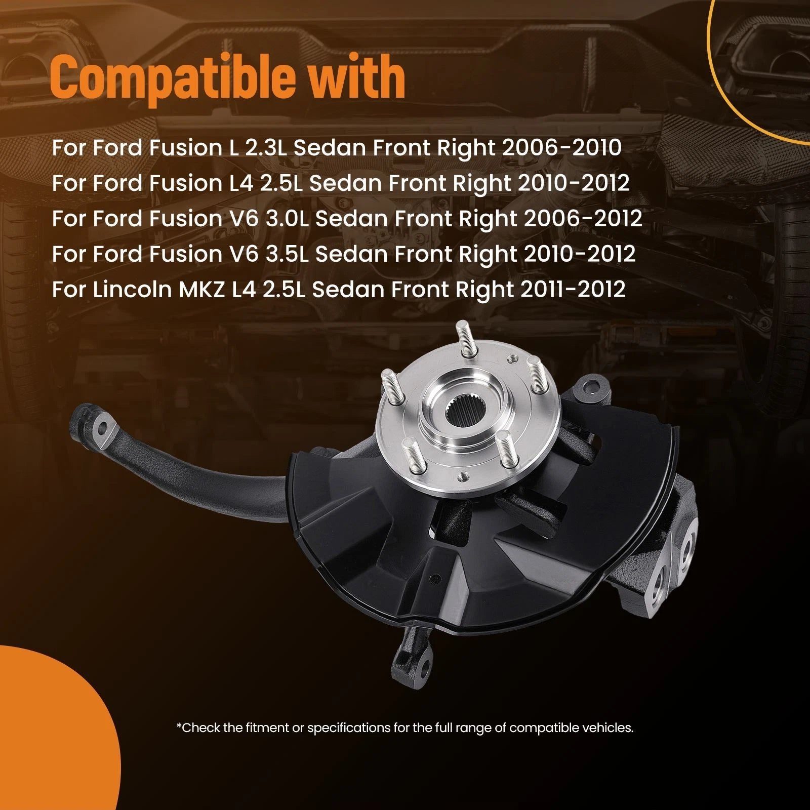 Front Right Steering Knuckle Assembly for Ford Fusion (2006–2012) 698-408