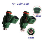 Set of 2 Fuel Injectors for Kawasaki Ninja ABS 300 (2013–2015) 49033-0558