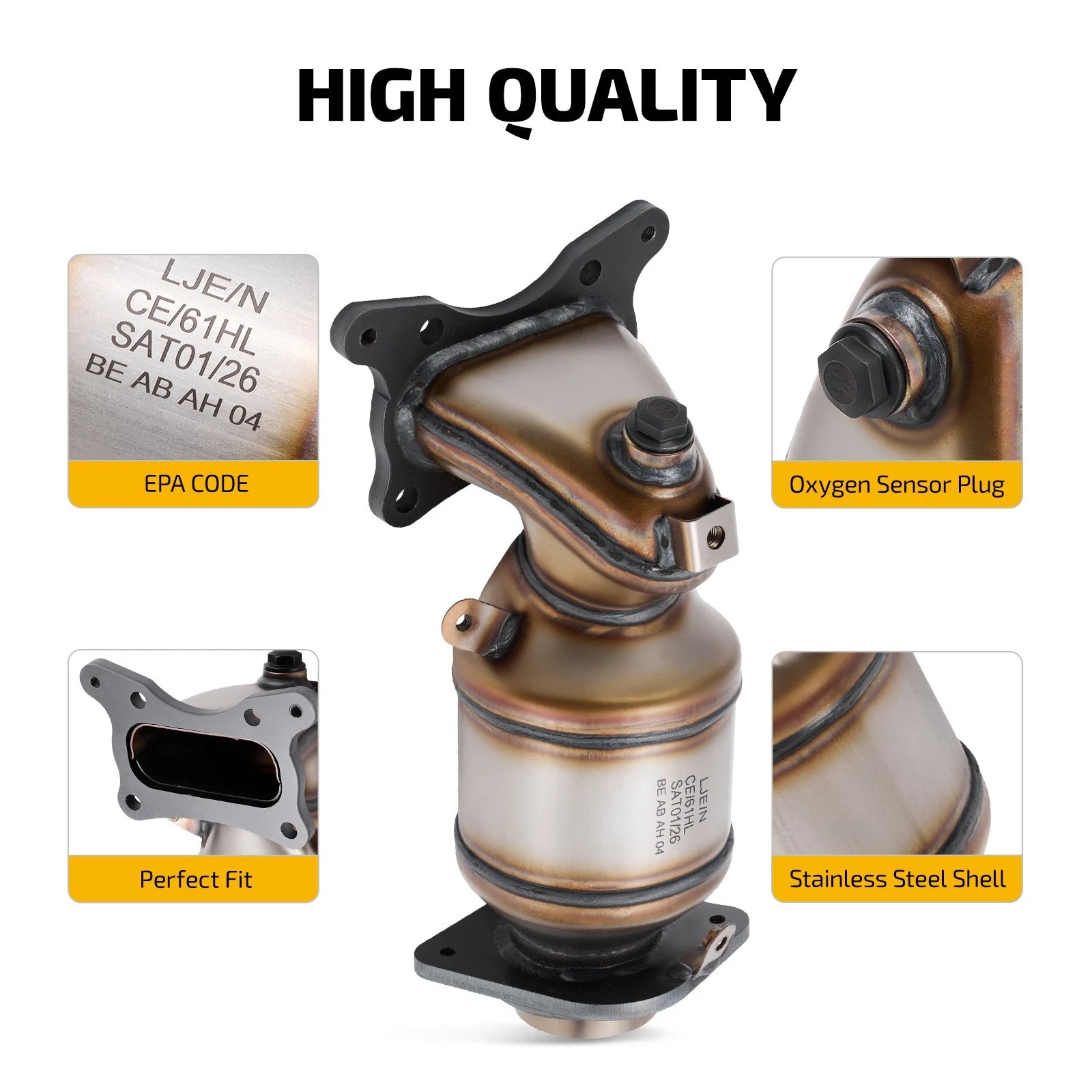 Front Catalytic Converter for Honda CR-V 2.4L (2010–2011) 16594 18190REZA00