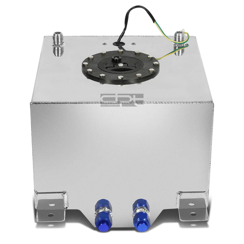5 Gallon Lightweight Polished Aluminum Race Drift Fuel Cell Tank + Sender