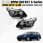 Set of 2 HID Headlights w/ AFS for BMW E60 E61 528i 535i (2008–2010)