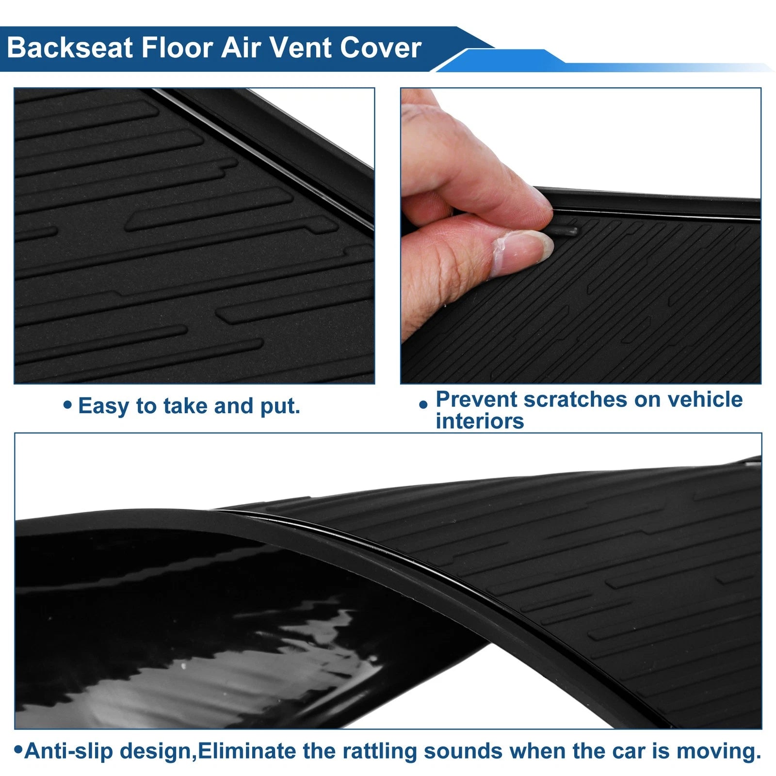 19 Pcs Non-Slip Mat for Ford Ranger (2023–2025) PVC Black