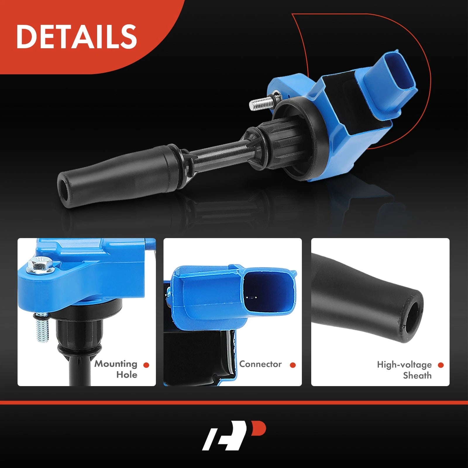 Set of 4 Blue Ignition Coils for Chevy Equinox (2018–2020) Malibu (2013–2022) Traverse