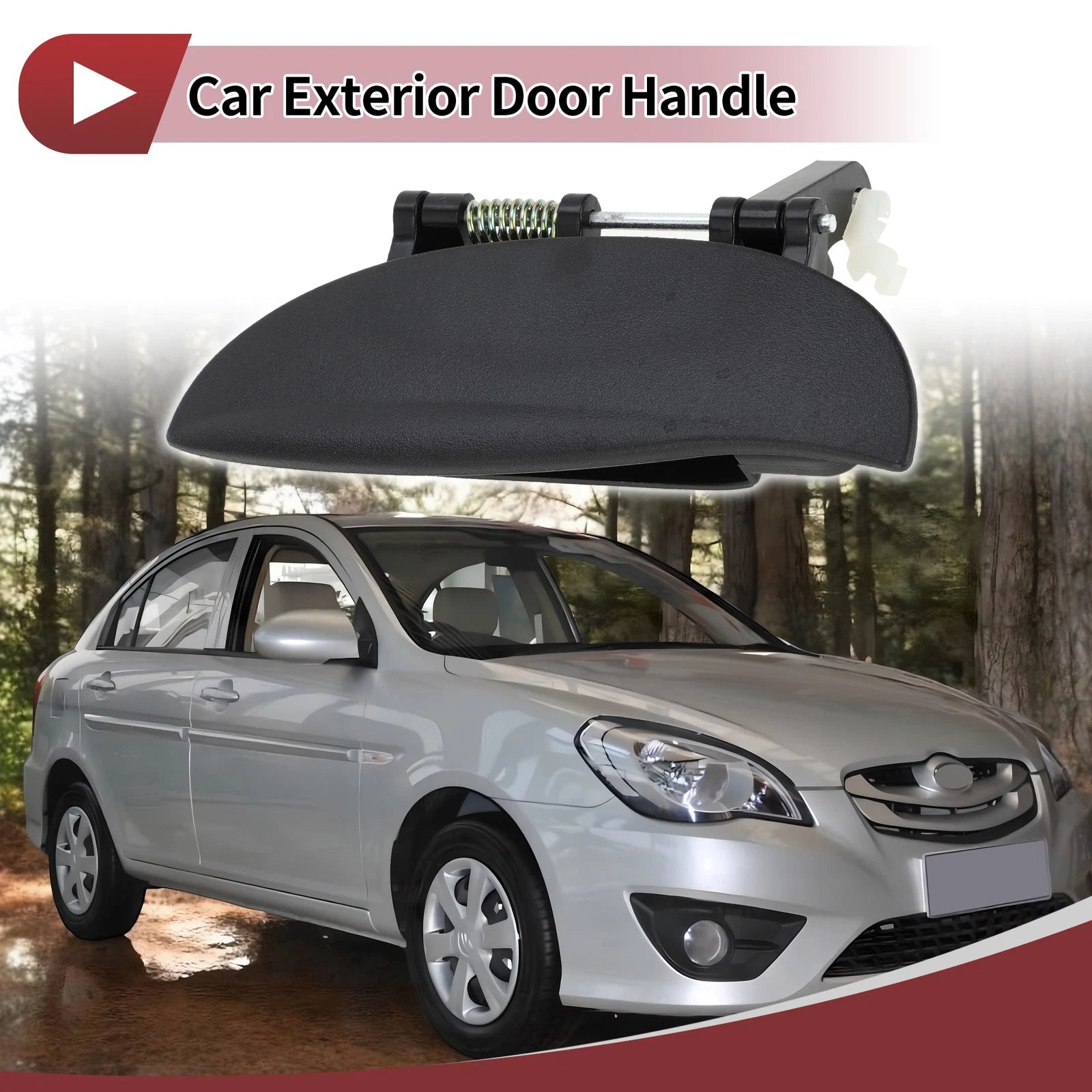 Car Exterior Door Handle for Hyundai Atos (2000–2003) No. 8265002000 Black ABS