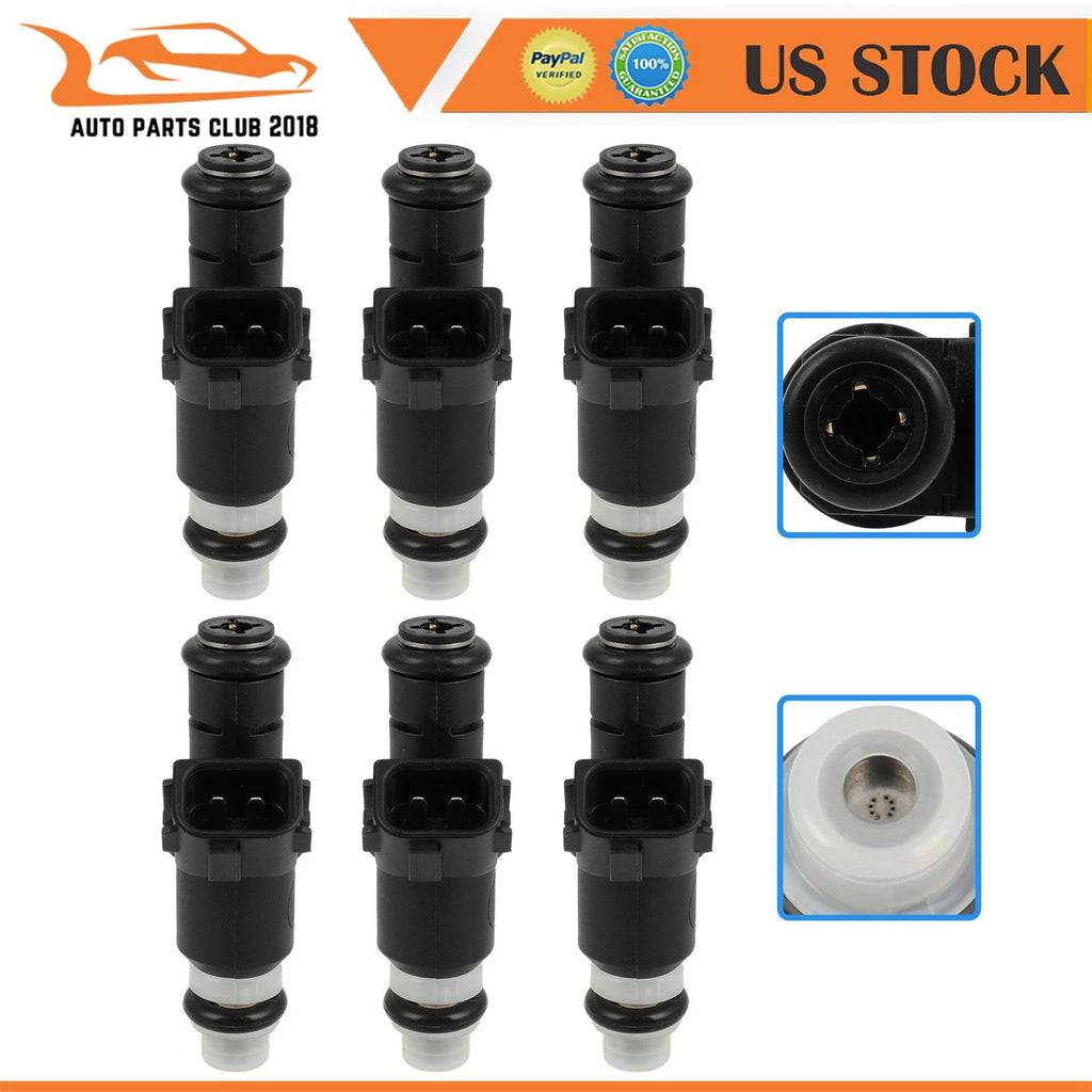 Set of 6 Fuel Injectors for Honda Accord Odyssey Ridgeline Pilot MDX (2003–2015)
