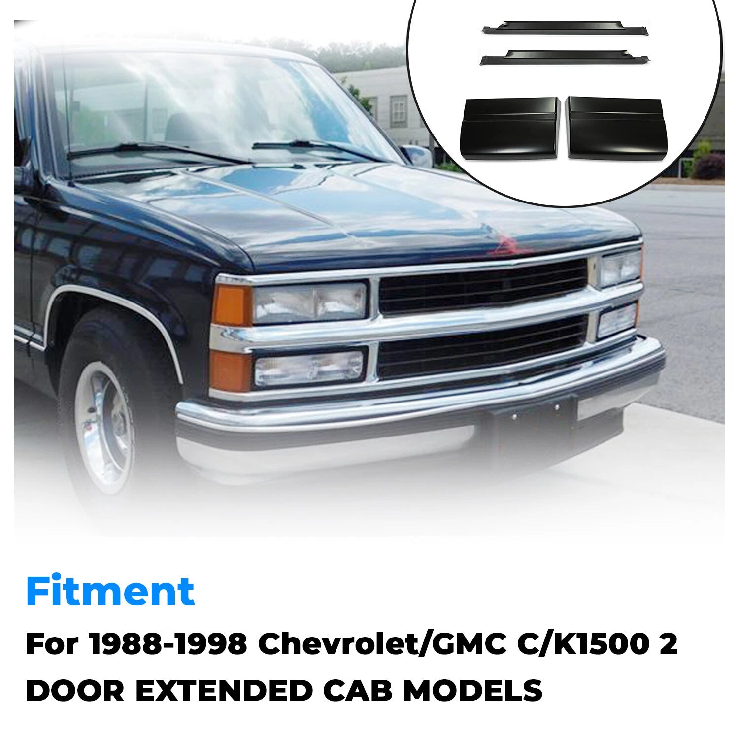 Rocker Panel Cab Corner Kit for Chevy GMC C/K 1500 2500 3500 (1988–1998)