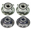 Front and Rear Wheel Bearing & Hub Assembly Kit for Dodge Dart (2013–2016)