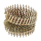 Set of 7200 Galvanized Coil Roofing Nails 3/8" Head Diameter 15 Degree