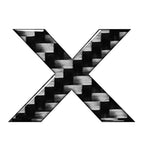 Carbon Black Letter Decals for Car Badge Emblem - Window Door Wall (All Years)